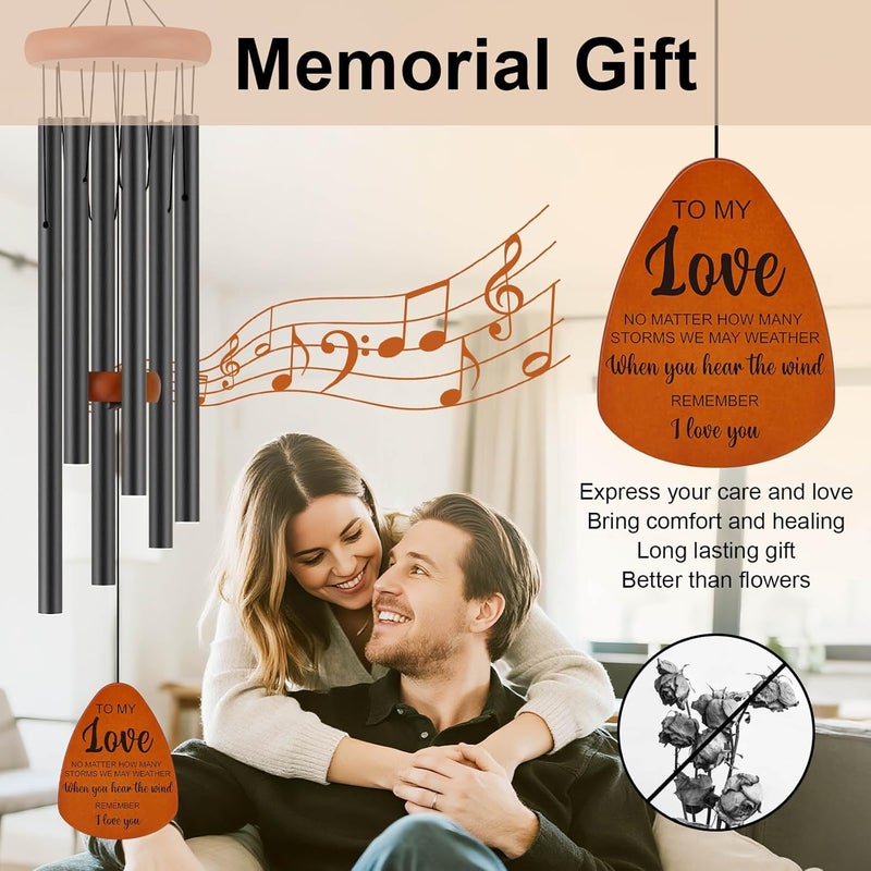 Oprever Valentines Day Gifts for Her Him Boyfriend Girlfriend Wife Husband Women Men, Romantic Gifts for Mothers Day, Fathers Day, Birthday, Wedding, Anniversary, Christmas, 32 Inch Wind Chimes Gift - Image 2